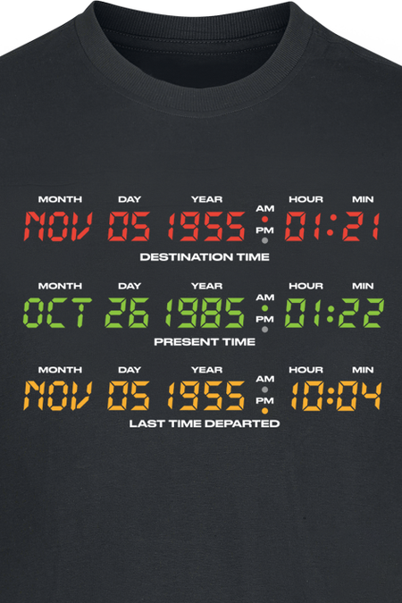 T-Shirt Oversize  de Retour Vers Le Futur - DeLorean Display - Oversize - S à 3XL - pour Homme - noir - Retour Vers Le Futur - View 2