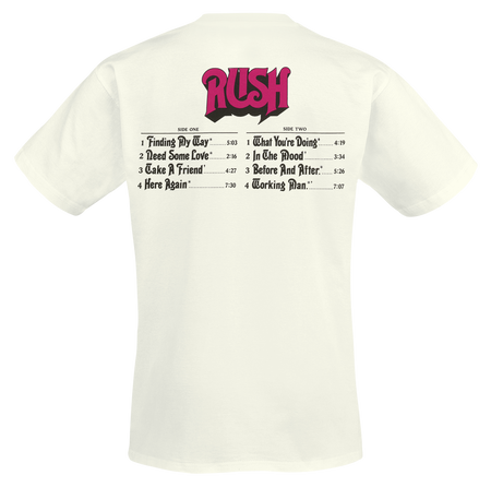T-Shirt Manches courtes  de Rush - Logo Tracklist - S à XXL - pour Homme - blanc - Rush - View 2