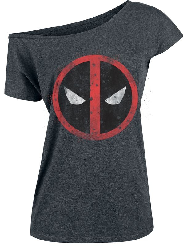 T-Shirt Manches courtes  de Deadpool - Symbole - S à 5XL - pour Femme - gris chiné - Deadpool
