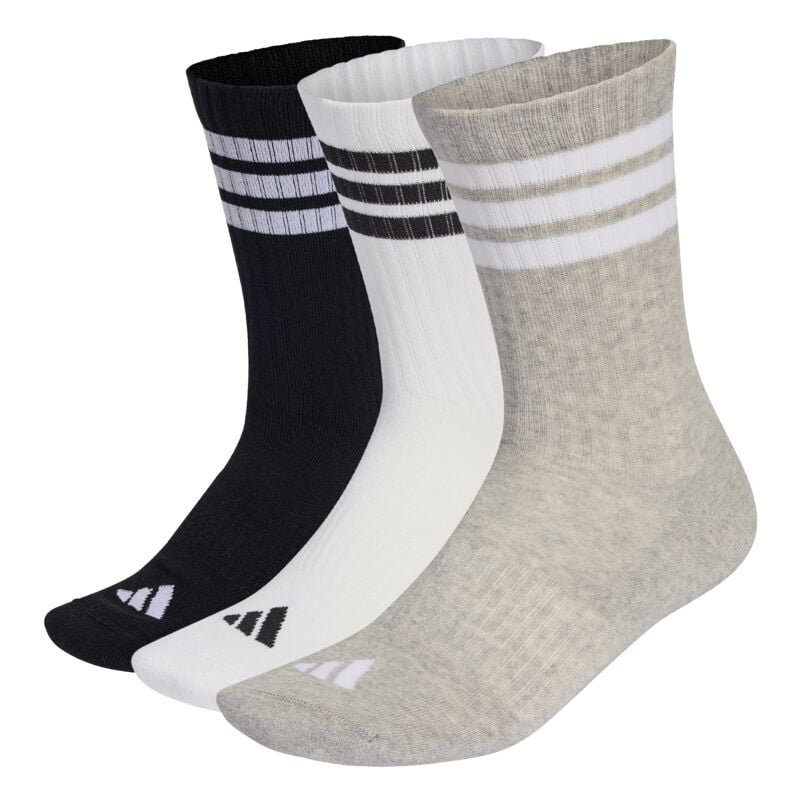 Chaussettes  de Adidas - 3-Stripes rembourrées (Lot de 3) - S à XL - pour Unisexe - noir/gris/blanc - Adidas