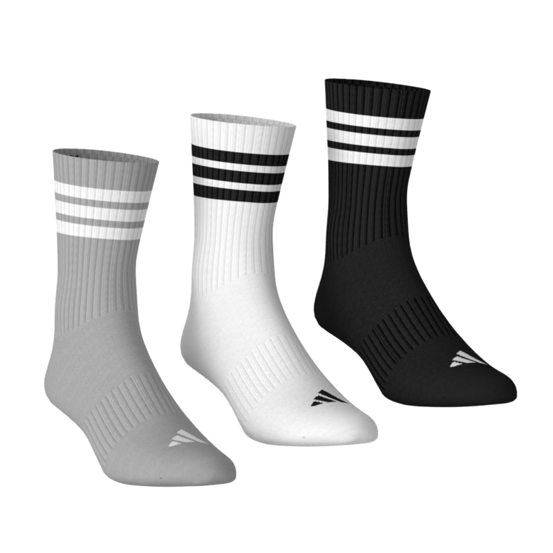 Chaussettes  de Adidas - 3-Stripes rembourrées (Lot de 3) - S à XL - pour Unisexe - noir/gris/blanc - Adidas - View 2
