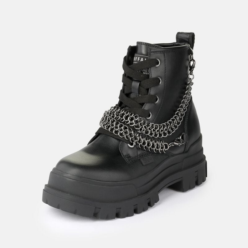 Bottes  de Buffalo - ASPHA RLD CHAIN - VEGAN NAPPA - BLACK - EU38 - pour Femme - noir - Buffalo