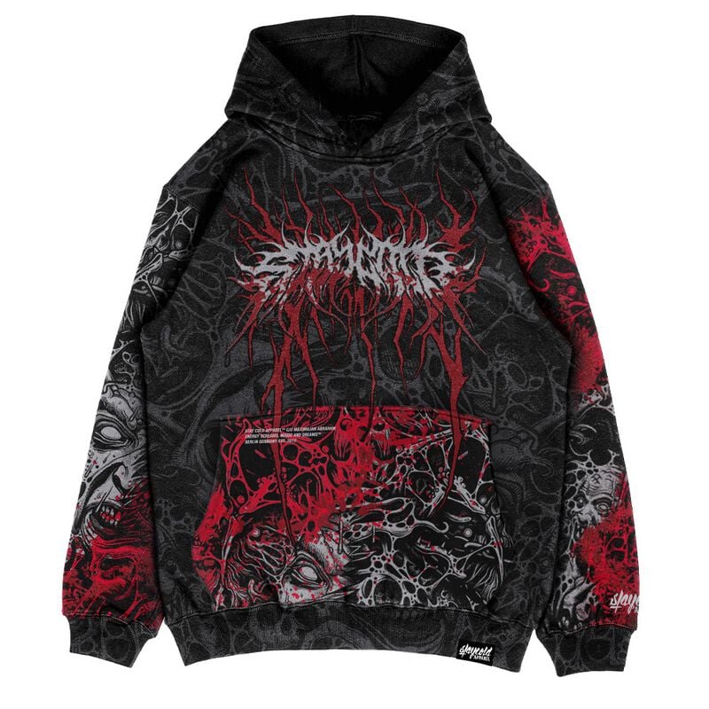 Sweat-shirt à capuche  de Stay Cold Apparel - The Hollow Blaze (Splatter) - Oversized Hoodie (350GSM) - S à 3XL - pour Homme - noir - Stay Cold Apparel