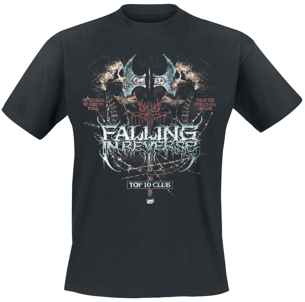 T-Shirt Manches courtes  de Falling In Reverse - Top 10 - S à 5XL - pour Homme - noir - Falling In Reverse