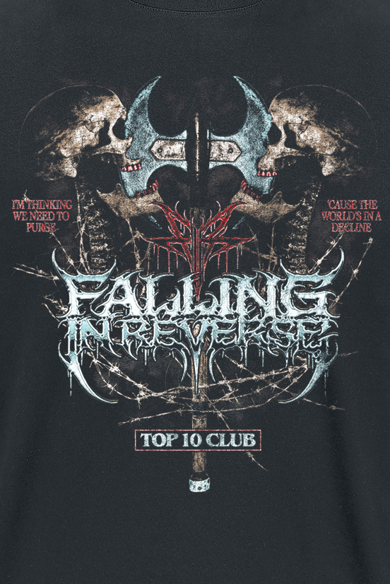 T-Shirt Manches courtes  de Falling In Reverse - Top 10 - S à 5XL - pour Homme - noir - Falling In Reverse - View 2
