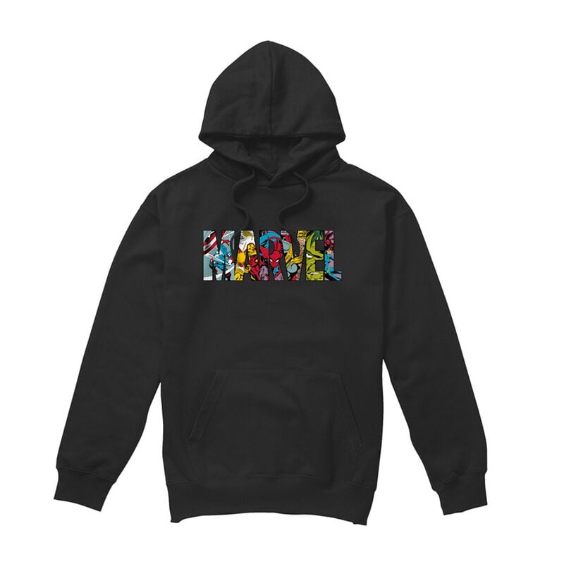 Sweat-shirt à capuche  de Marvel - Comic Logo - S à XXL - pour Homme - noir - Marvel