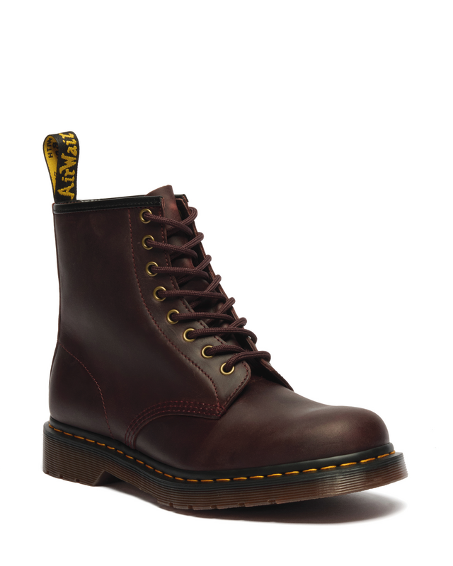 Bottes  de Dr. Martens - 1460 Cherry Red Crazy Horse - 8 Eye Boot - EU37 à EU47 - pour Unisexe - rouge foncé - Dr. Martens - View 2