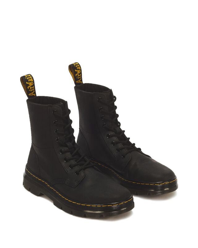 Bottes  de Dr. Martens - Combs Leather Black Wyoming - EU38 à EU46 - pour Femme - noir - Dr. Martens