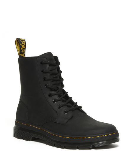 Bottes  de Dr. Martens - Combs Leather Black Wyoming - EU38 à EU46 - pour Femme - noir - Dr. Martens - View 2