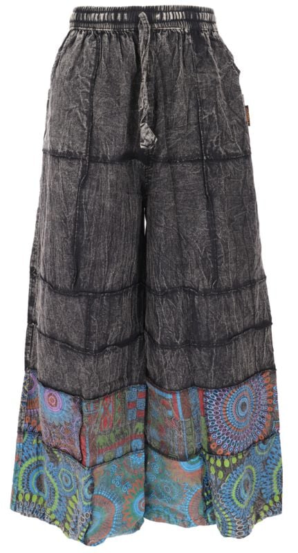 Pantalon en toile  de Guru-Shop - Palazzohose, Boho Patchworkhose - S à XL - pour Femme - multicolore - Guru-Shop