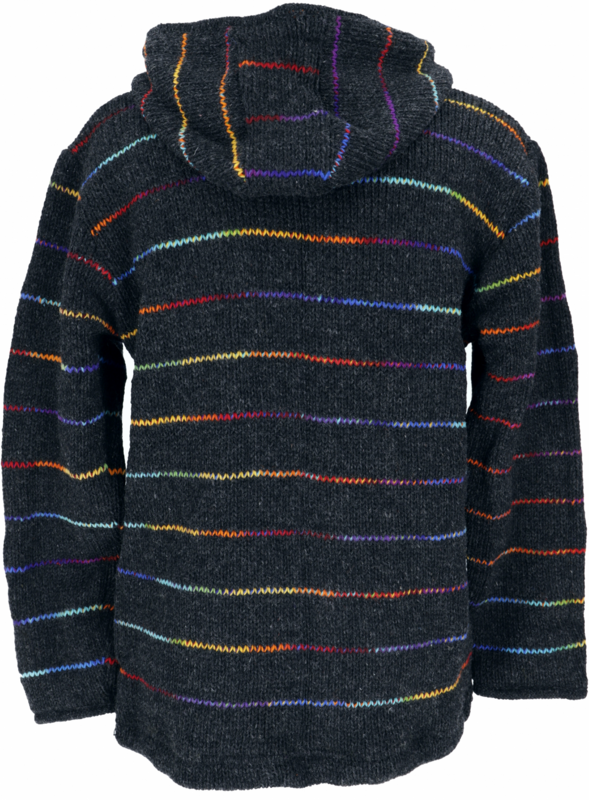 Manteau d'hiver  de Guru-Shop - Gefütterte Unisex Nepal Wolljacke 9 - M à XXL - pour Homme - multicolore - Guru-Shop - View 2