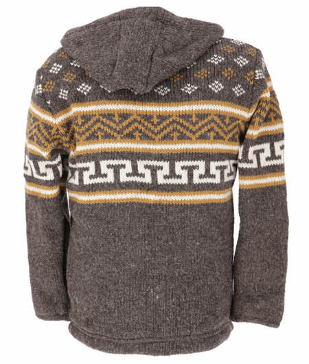 Manteau d'hiver  de Guru-Shop - Gefütterte Unisex Wolljacke 4 - S à XXL - pour Homme - marron - Guru-Shop - View 2