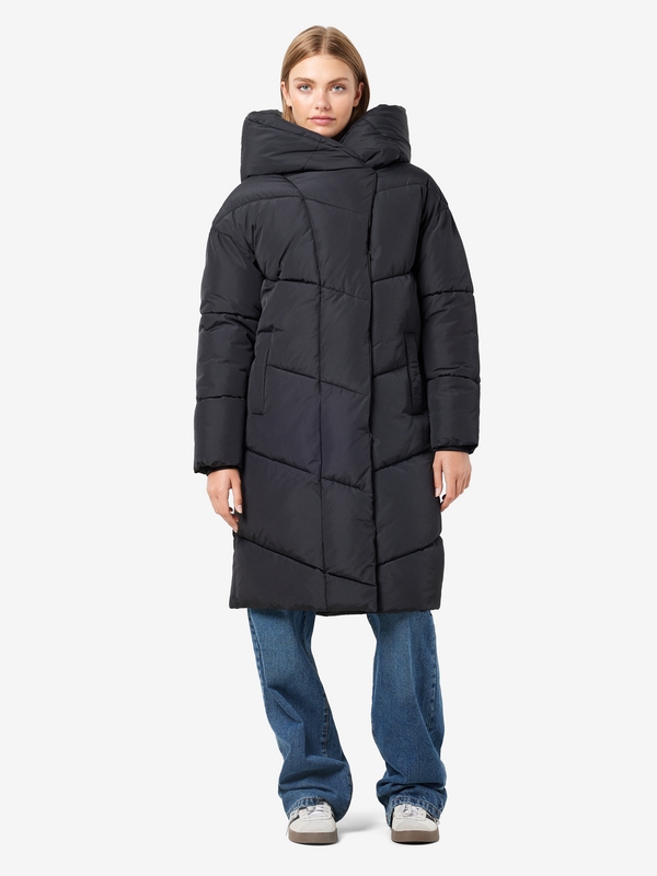 Manteau d'hiver  de Noisy May - NMNew Tally L/S long jacket NOOS - Veste Longue - XS à XL - pour Femme - noir - Noisy May - View 2