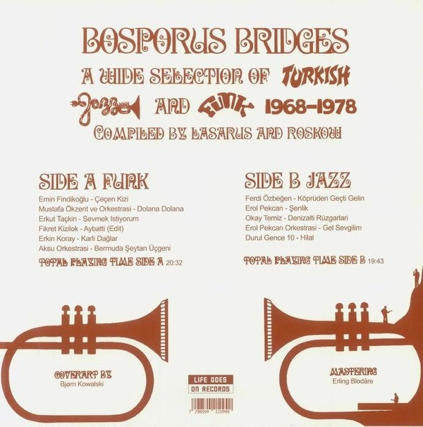 Bosporus Bridges A Wide Selection Of Turkish Jazz And Funk 1968 78 - Front Cover