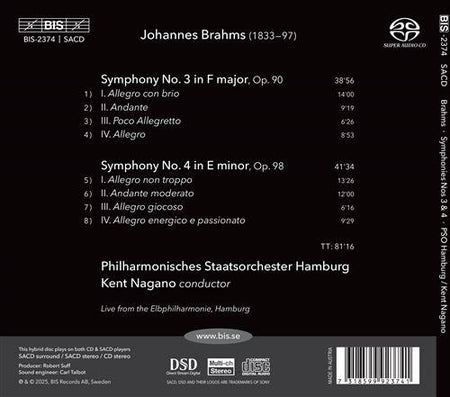 Symphonies Numéro 3 et Numéro 4 - Front Cover