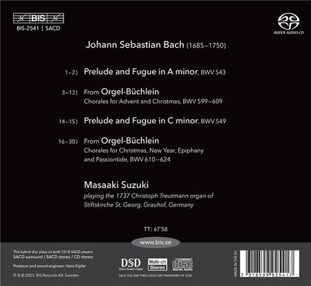 Masaaki Suzuki Plays Bach Organ Works, Volume 4 - Front Cover