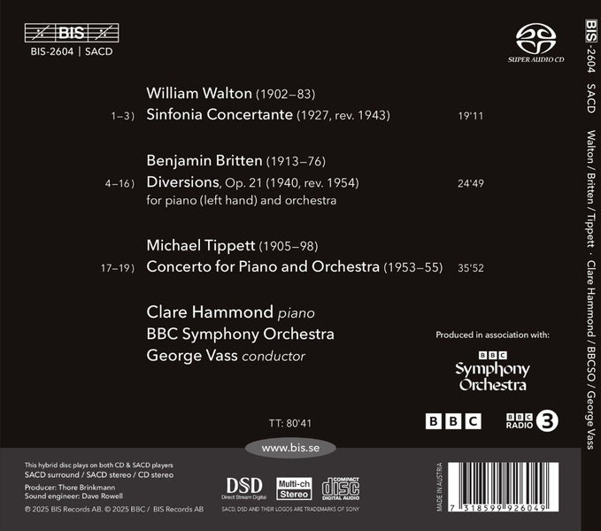 Tippett - Britten - Walton - Front Cover