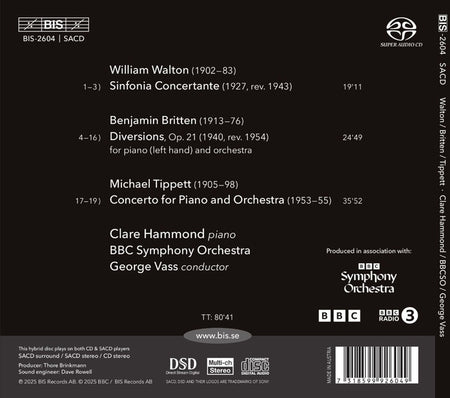 Tippett - Britten - Walton - Front Cover