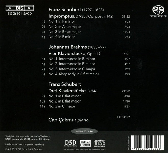 Schubert / Brahms - Front Cover