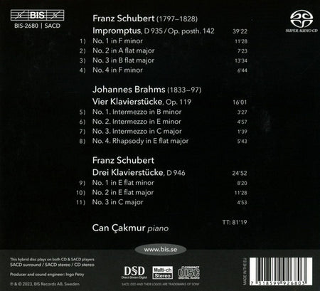 Schubert / Brahms - Front Cover