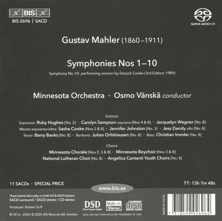 Symphonies numéros 1 à 10 - Front Cover