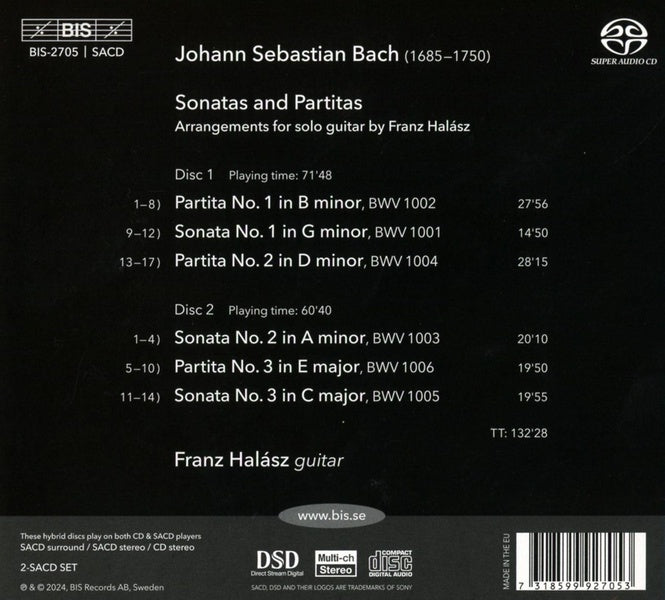 Sonates et Partitas (arr. pour guitare) - Front Cover