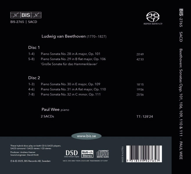 The Late Piano Sonatas - Front Cover