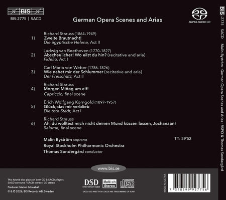 German Opera Scenes And Arias - Front Cover