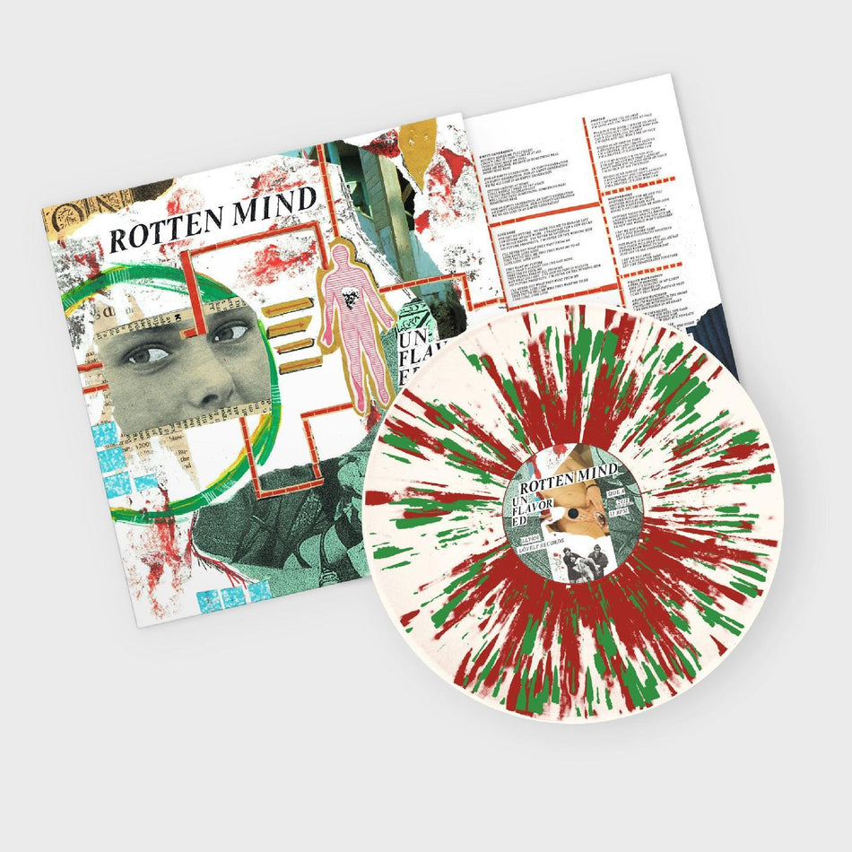 UNFLAVORED/VINYLE BLANC ET ROUGE AVEC ECLABOUSSURES VERTES - Front Cover