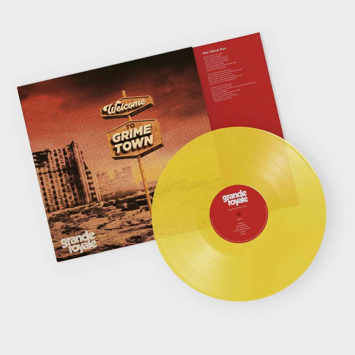 WELCOME TO GRIME TOWN/VINYLE JAUNE TRANSPARENT - Front Cover