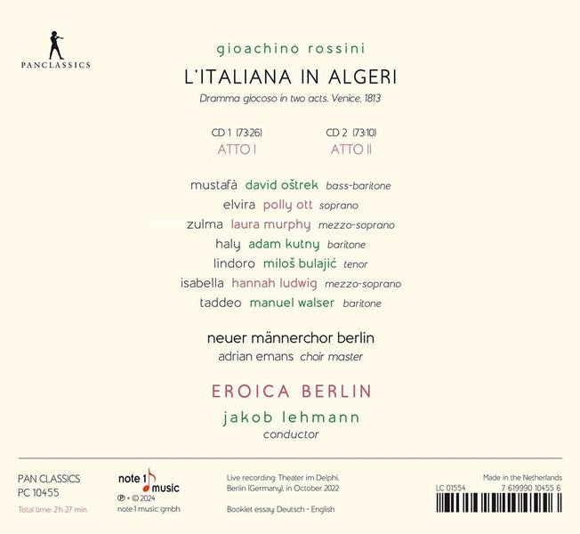 L'Italiana in Algeri - Front Cover