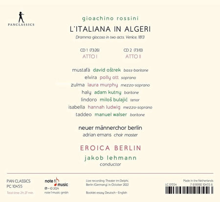 L'Italiana in Algeri - Front Cover