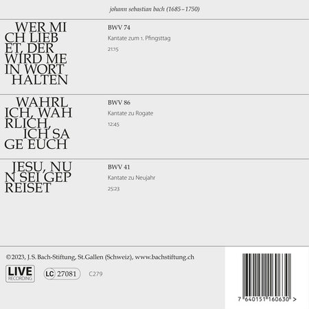 Bach : Kantaten N°45 - Front Cover