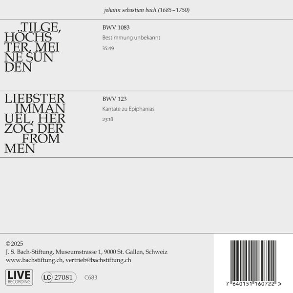 Bach Kantaten 52 - Front Cover