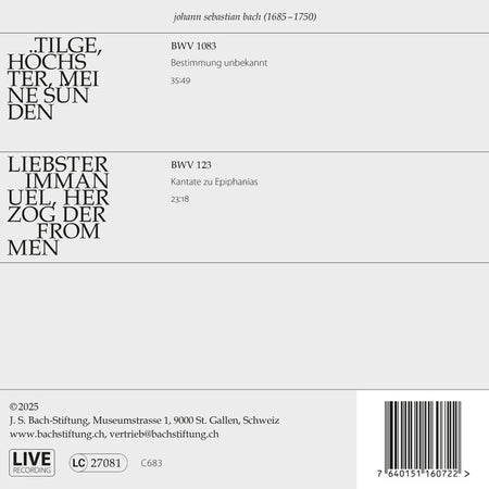 Bach Kantaten 52 - Front Cover