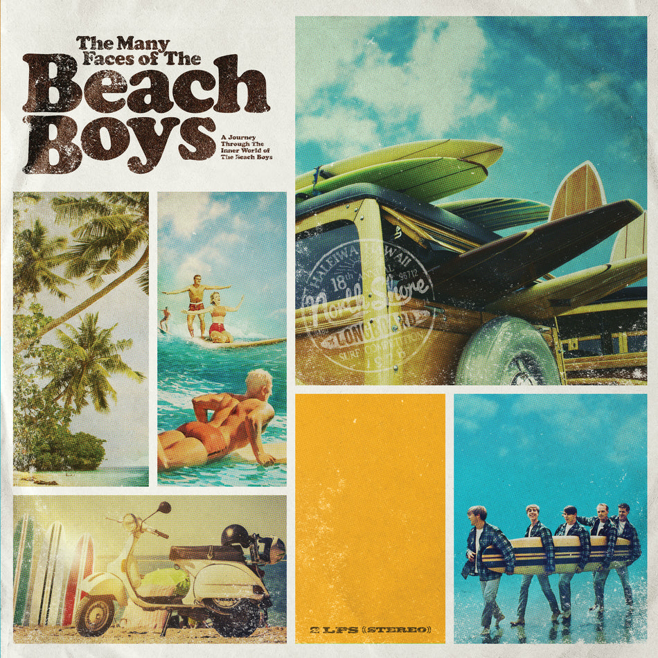 MANY FACES OF BEACH BOYS/YELLOW/BLUE TRANSPARENT MARBLED VINYL - Front Cover