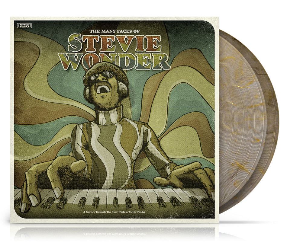 MANY FACES OF STEVIE WONDER/VINYLE MARON ET JAUNE AUDIOPHILE 180GR - Front Cover
