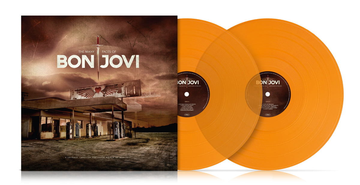 MANY FACES OF BON JOVI/VINYLE ORANGE TRANSPARENT AUDIOPHILE 180GR - Front Cover