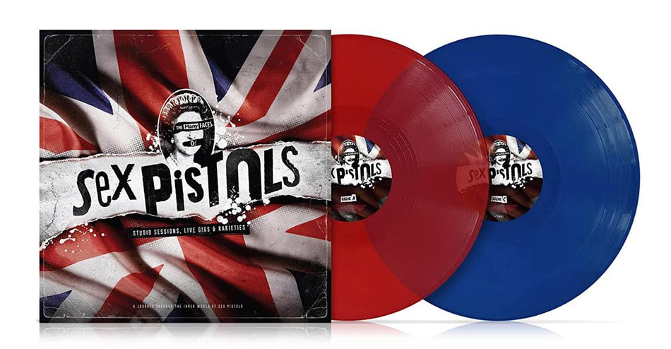 MANY FACES OF SEX PISTOLS/VINYLE ROUGE ET BLEU TRANSPARENT - Front Cover