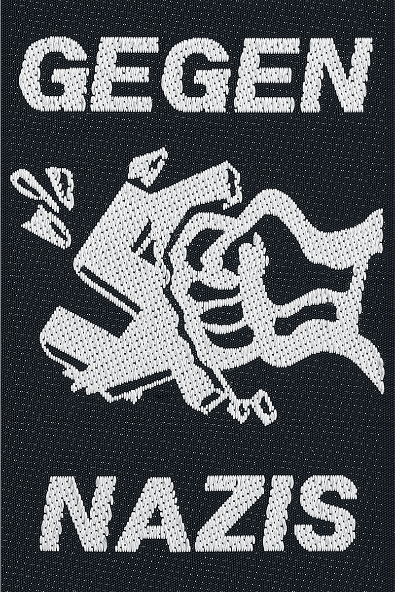Patch  de Gegen Nazis - pour Indifférent - noir/blanc - Gegen Nazis - View 2