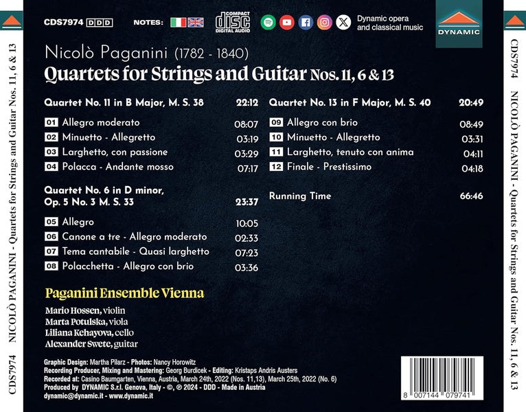 Quatuors pour guitare et cordes Numéros 11, 6 et 13 - Front Cover