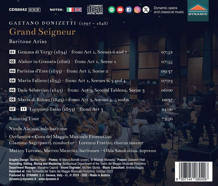 Grand Seigneur - arias pour baryton - Front Cover