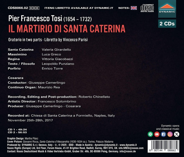 Pier Francesco Tosi : Il Martirio Di Santa Caterina - Front Cover