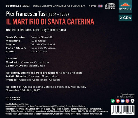 Pier Francesco Tosi : Il Martirio Di Santa Caterina - Front Cover