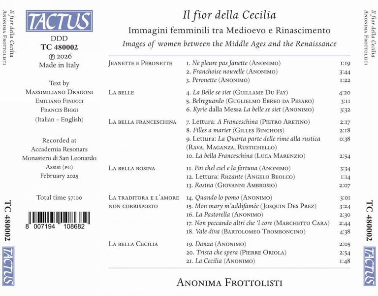 Il Fior Della Cecilia / Les représentations des femmes du Moyen-Âge à la Renaissance - Front Cover