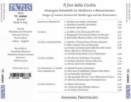 Il Fior Della Cecilia / Les représentations des femmes du Moyen-Âge à la Renaissance - Front Cover