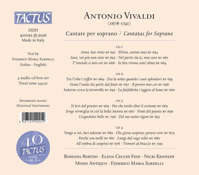 Cantates pour soprano - Front Cover