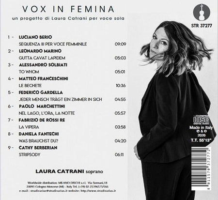 Vox In Femina / Pièces contemporaines pour soprano seule - Front Cover