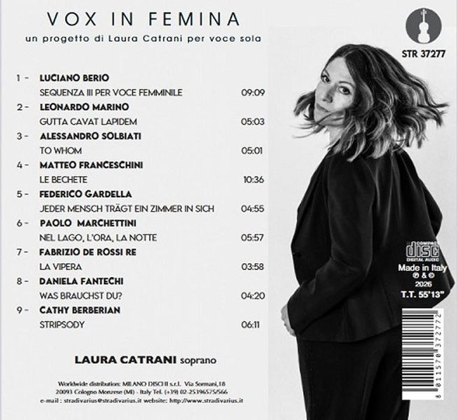 Vox In Femina / Pièces contemporaines pour soprano seule - Front Cover
