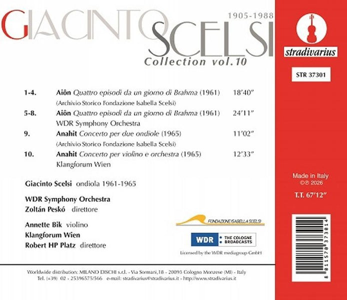 Scelsi Edition Volume 10 - Front Cover